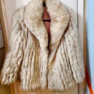 Vintage Blue Fox Fur Coat from Finland